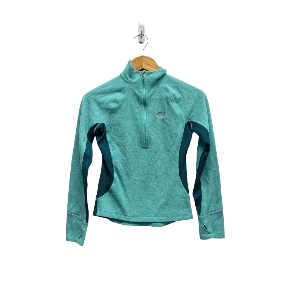 Women's The‎ North Face Quarter Zip Size XS teal